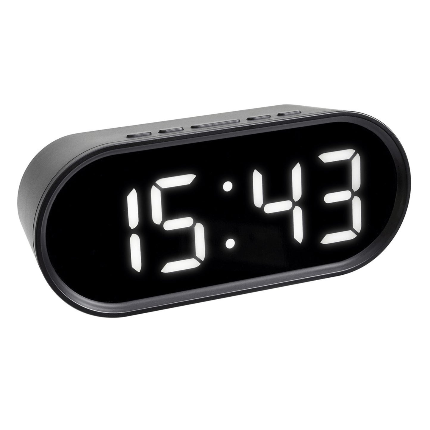 TFA Germany Large LED Digital Alarm Clock with Thermometer, 15cm